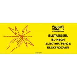 Varningsskylt Elstängsel