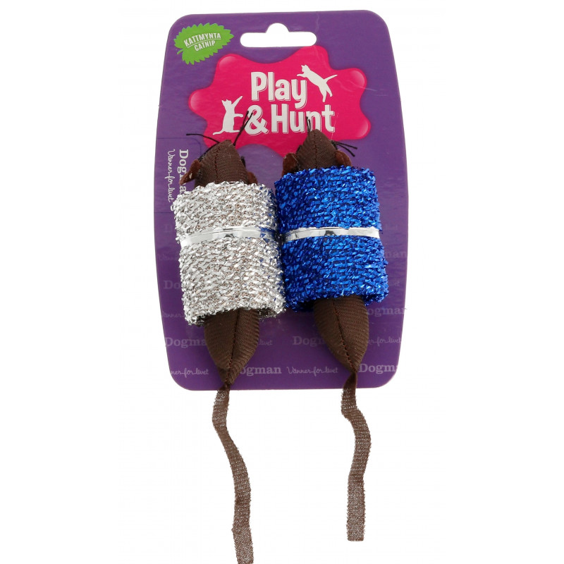 Dogman kattleksak med glitter - 2pack