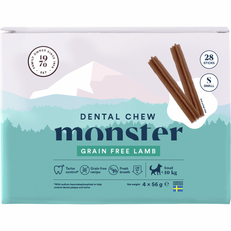 Monster Dog Chew Dental Lamm - månad