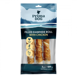 PrimaDog Tuggrulle - fylld m. kyckling 3-pack