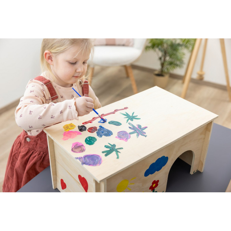 Kerbl Kaninhus m. pensel & färg