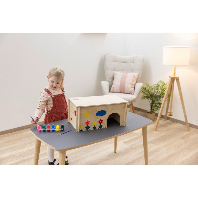 Kerbl Kaninhus m. pensel & färg