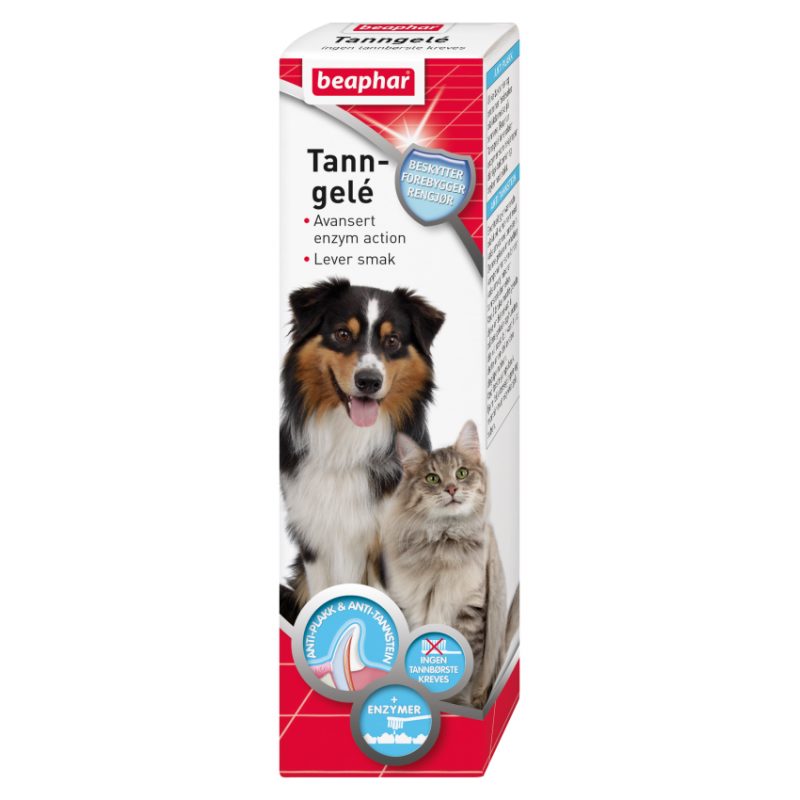 Beaphar Tandgel m. enzymer hund/katt 100g