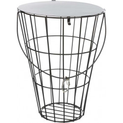 Höhäck hängande med lock, metall 2